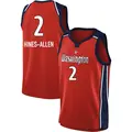 Men's Myisha Hines-Allen ＃2 Explorer Edition Victory Red Washington Mystics 2021 Jersey