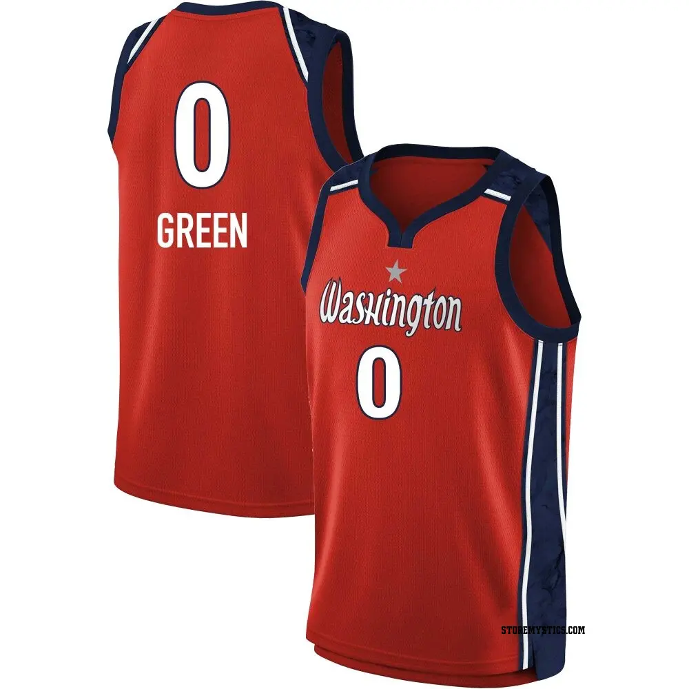 Men's Zaay Green ＃0 Explorer Edition Victory Red Washington Mystics 2021 Jersey