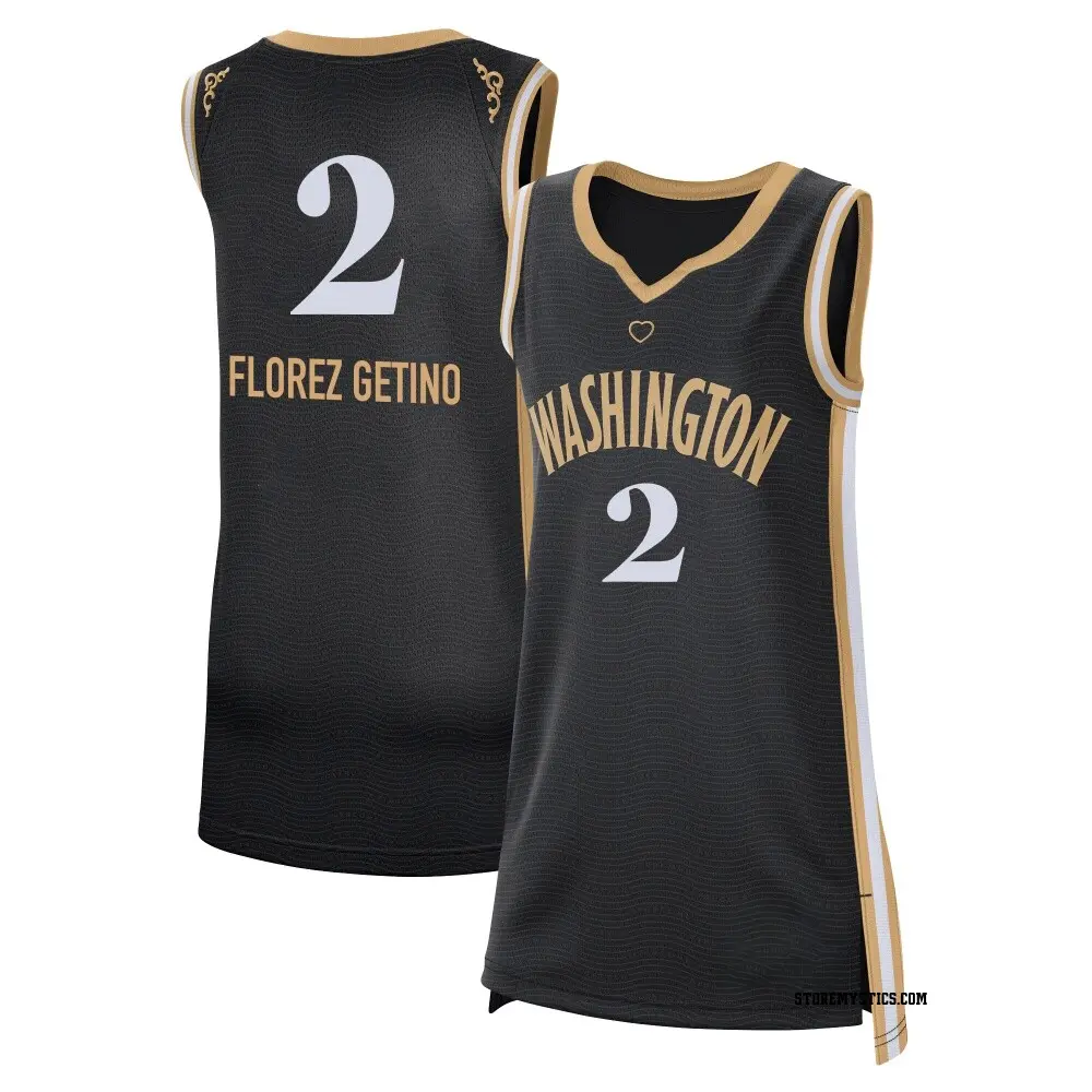 Women's Alicia Florez Getino ＃2 Rebel Edition Victory Black Washington Mystics 2023 Jersey