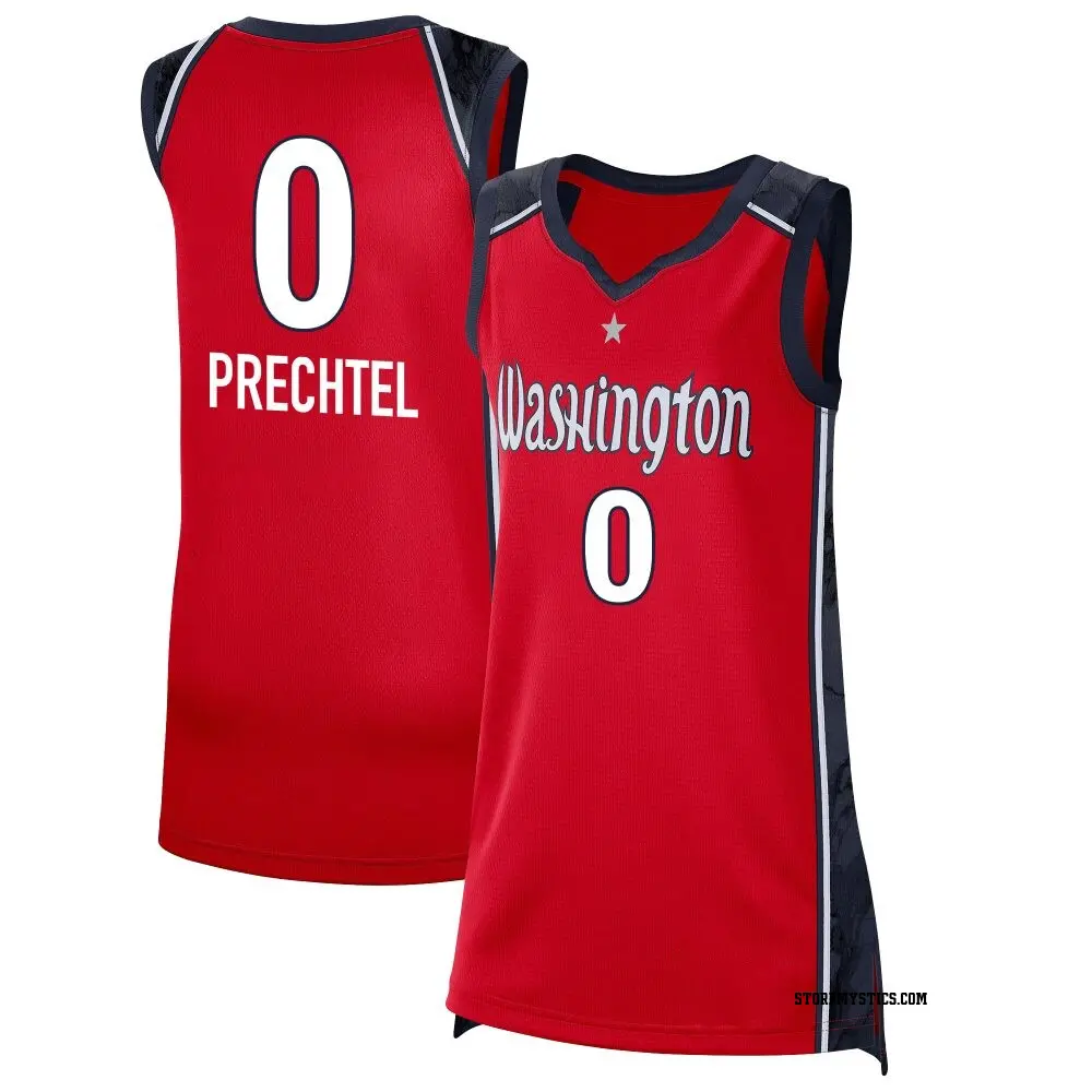 Women's Ashten Prechtel ＃0 Explorer Edition Victory Red Washington Mystics 2021 Jersey