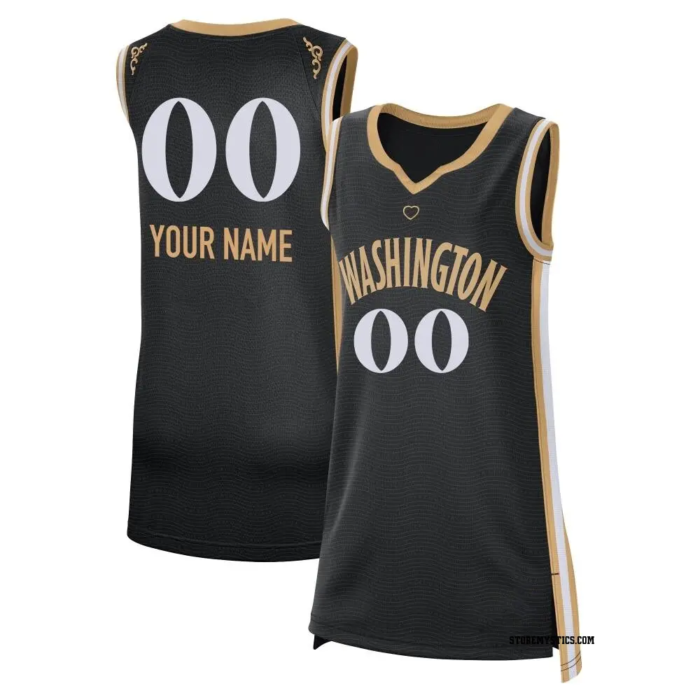 Women's Custom ＃00 Rebel Edition Victory Black Washington Mystics 2023 Jersey