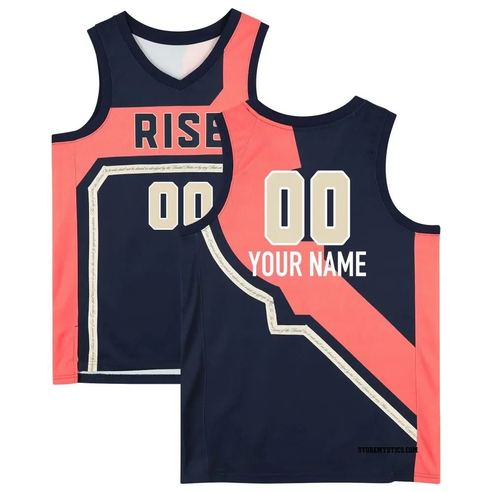 Youth Custom ＃00 Rebel Edition Victory Navy Washington Mystics 2021 Jersey